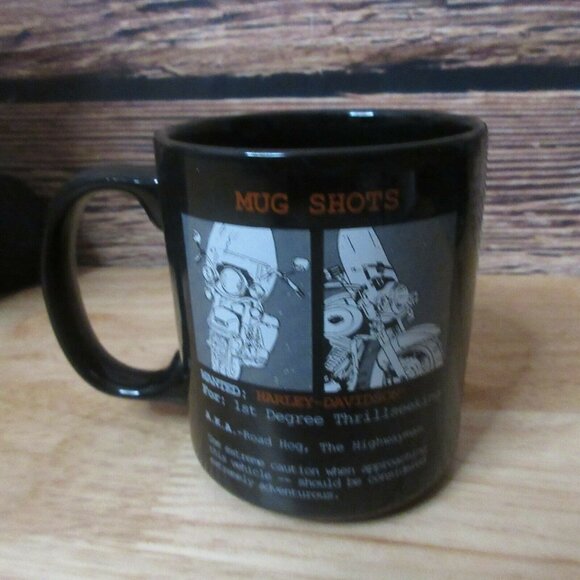 Harley Davidson Plush Hog & Mug Shots Mug - Vintage 1990's - Picture 4 of 6